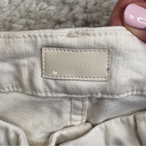 Mother Denim White Distressed Ankle Fray Looker Skinny Jeans stretchy sz 29 - Picture 11 of 16